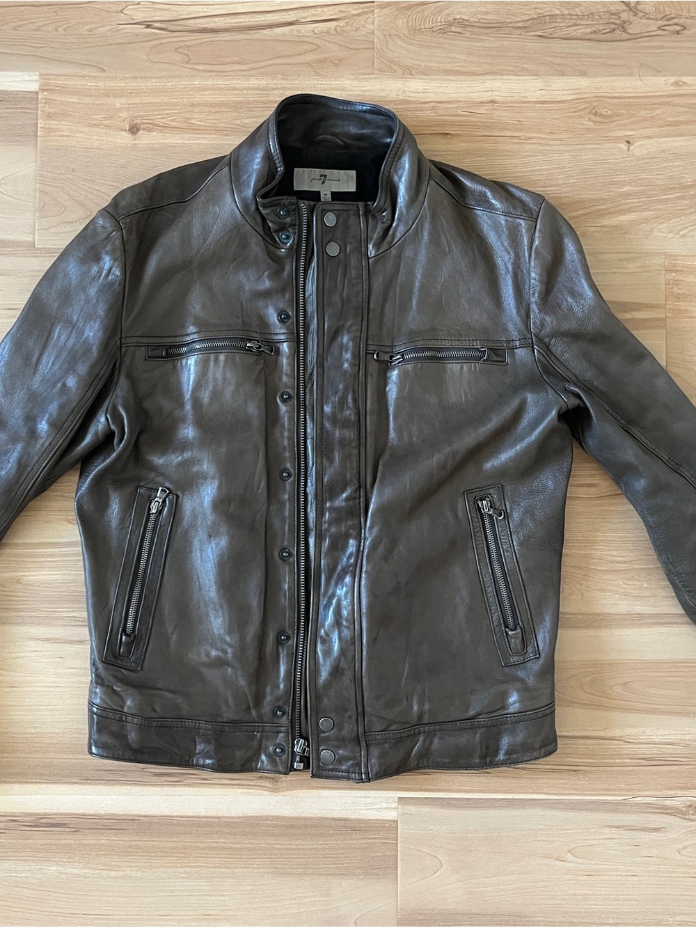 7 FOR ALL MANKIND Leather Bomber Jacket